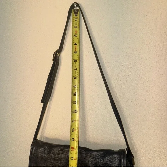 Pierre Balmain Black Leather Shoulder Crossbody Messenger Bag - Picture 16 of 16